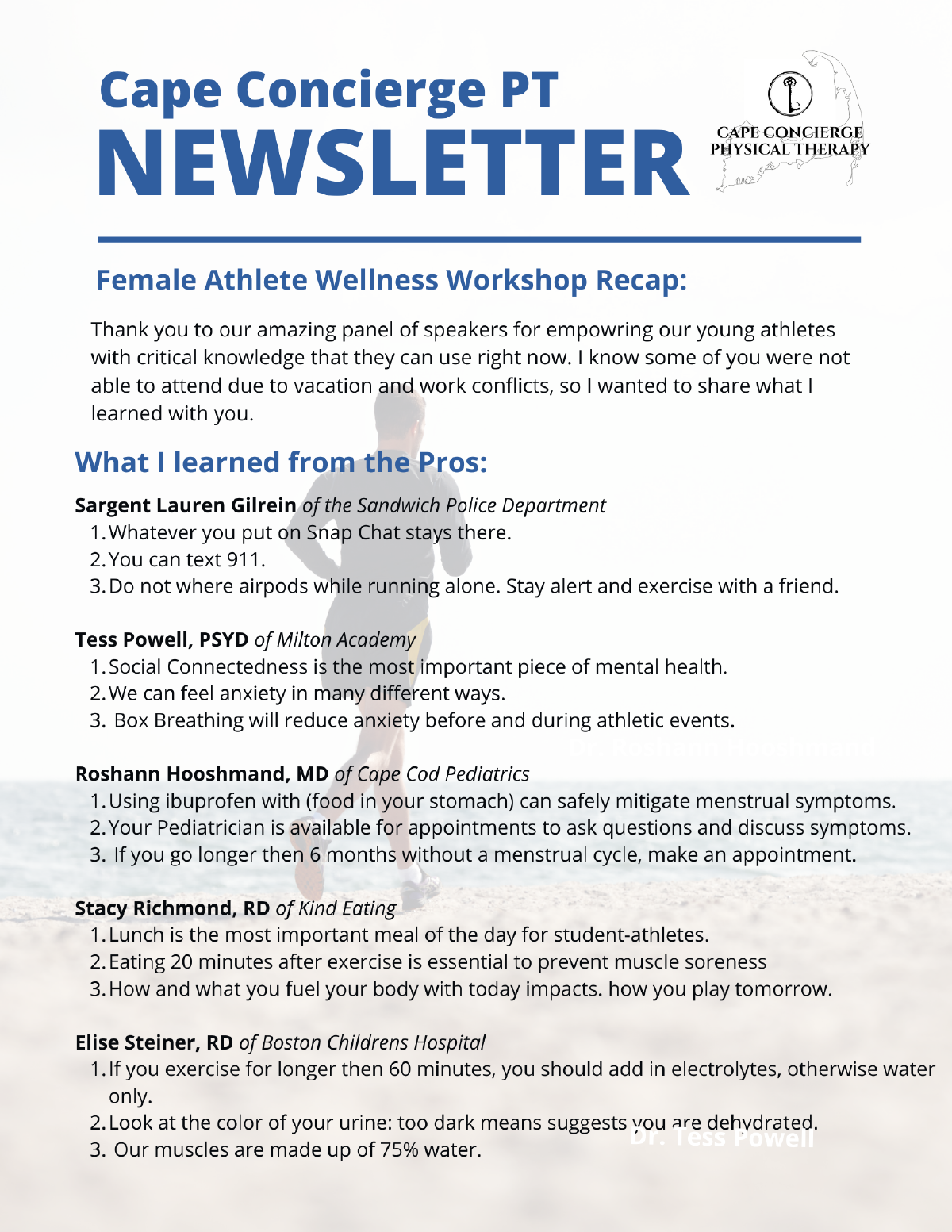 Female Athlete Wellness Workshop Recap: