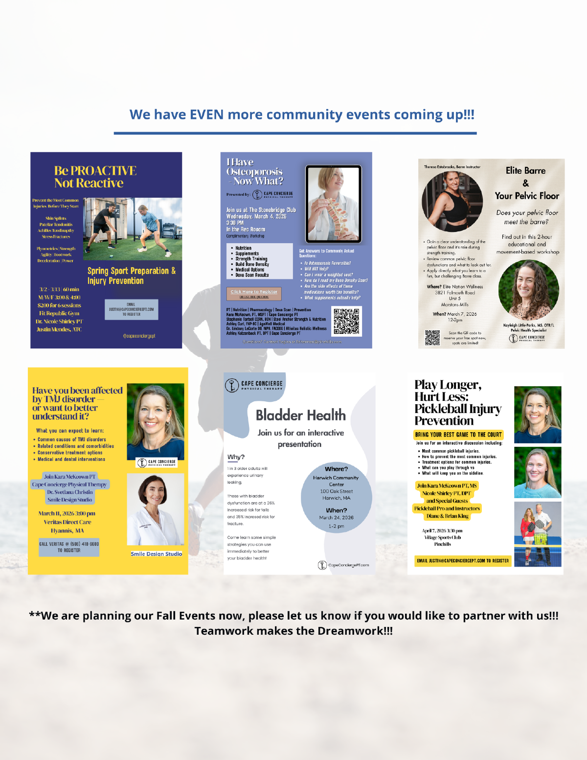We have EVEN more community events coming up!!!